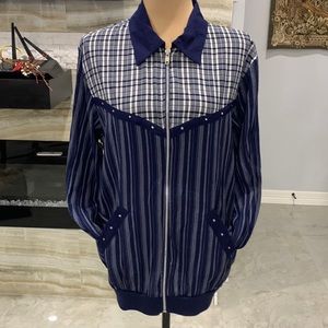 Adolfo Sport Full Zip Lightweight‎ Jacket with Studded Pocket. Size S (874)